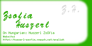 zsofia huszerl business card