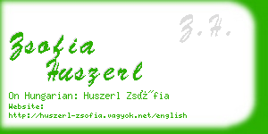 zsofia huszerl business card